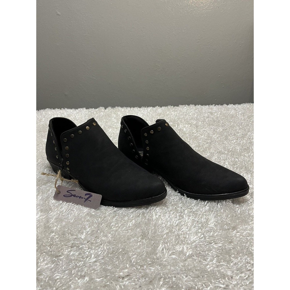 Seven Antonio Black Low Cut Ankle Bootie NWT Sz 9